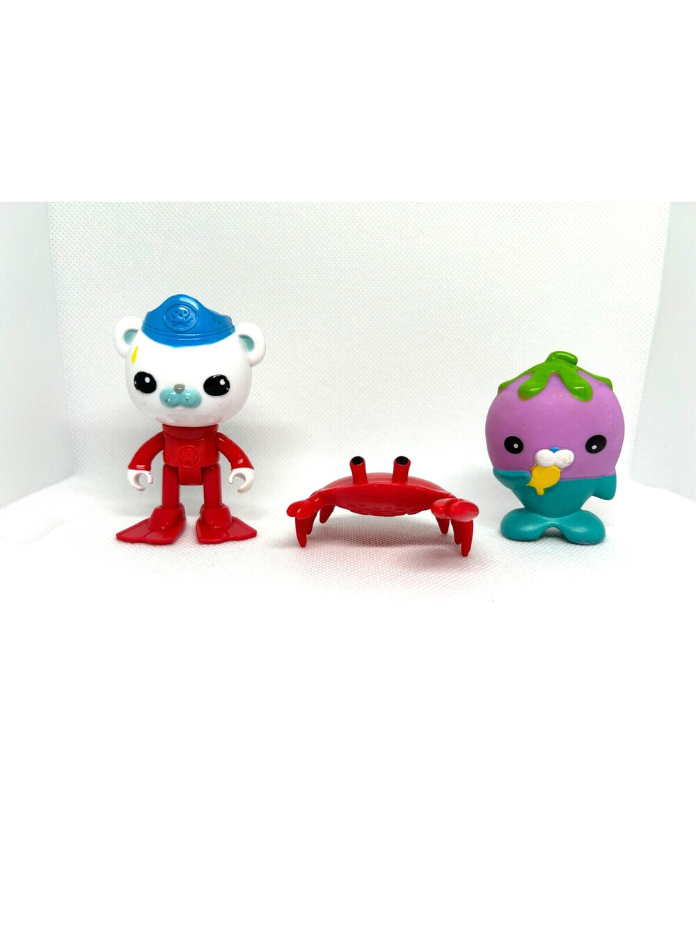 Octonauts Figures - Lot of 3 - Captain Barnacles, Fred the Crab, and Vegimal